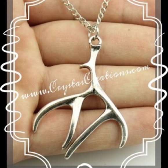 Five Point Deer Antler Necklace SP - Picture 1 of 1